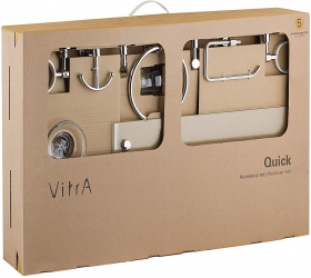 VitrA Quick A44966 Bathroom Accessory Set, Chrome
